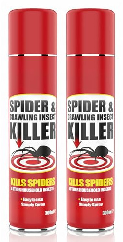 Spider Killer Spray 300 ml - Fast-Acting Crawling Insect Control, Home & Office (Pack of 2)