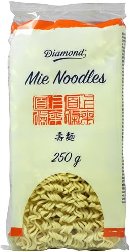 DIAMOND Fideos Mie, fideos de trigo sin huevo, rápidos y fáciles de preparar, vegetariano - 1 x 250 g