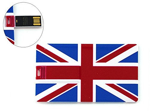 E.T. INSIDE 64GB Ultraslim USB-Stick Britische Flagge Speicherstick USB 64GB Kreditkarte Form USB-Flash-Laufwerk