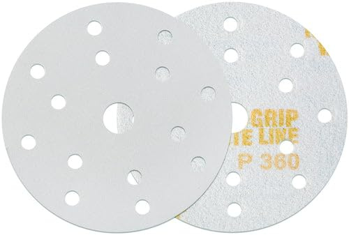 INDASA RHYNOGRIP White LINE 150mm Schleifscheiben Klettscheiben mit 15 Löchern 15H / 50 Stück - Exzenter Scheiben (Körnung: P180)