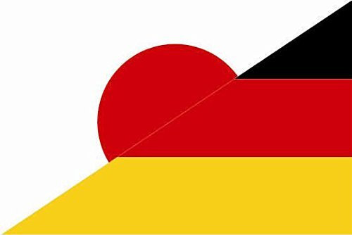 U24 Aufkleber Japan-Deutschland Flagge Fahne 8 x 5 cm Autoaufkleber Sticker