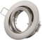 LED Einbaustrahler und Halogen Einbauleuchten Metall Einbaurahmen Bajonett Rund Edelstahl-Optik inkl. 230V GU10 Fassung (1er-Set)