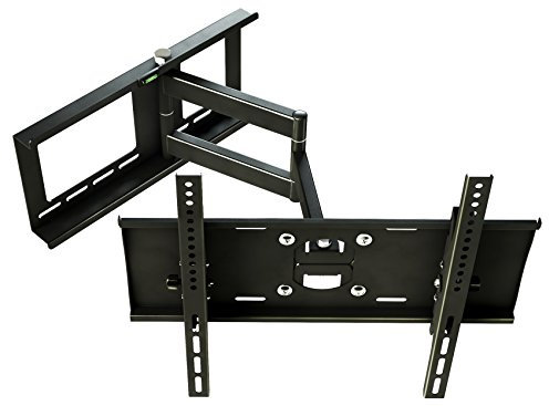 RICOO TV Wandhalterung Fernseher Halterung Fernsehhalterung für Wand Universal für 32-65 Zoll Smart Flach Curved Schwenkarm R03 Schwenkbar Neigbar Fernseh-Arm bis 95 Kg & VESA 400 x 400 mm