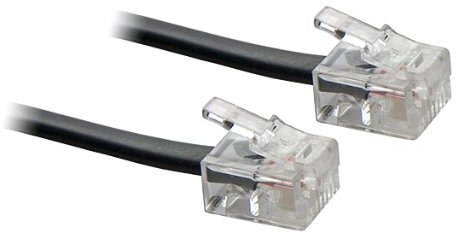 10M 10 Metre ADSL Internet Broadband RJ11 to RJ11 Cable/Lead (Black)