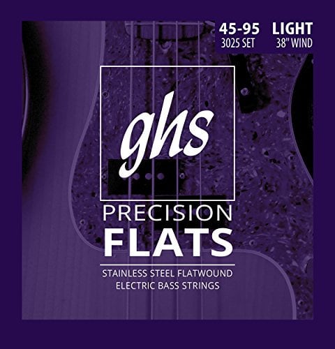 GHS Precision Flatwound - 3025 - Bass String Set, 4-String, Light, .045-.095