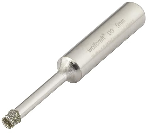 wolfcraft Bohrkrone, diamantbestreut ˮCeramicˮ, mit Schaft I 5915000 I Für die Installation von Sanitärbefestigungen und Kabeldurchführungen in Fliesen und Kacheln, Schnitttiefe 30 mm