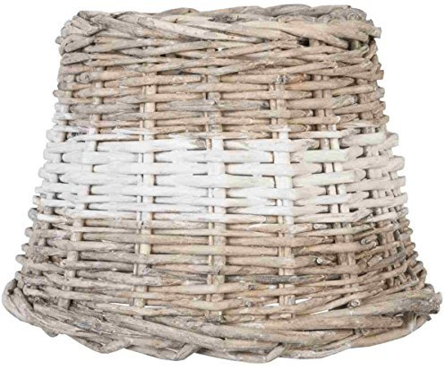 Clayre & Eef 6RO0063BW Lampenschirm Ø 20 * 15 cm / E27
