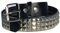 Dangerous Threads Schwarzer Nietengürtel - 3,8 cm - Nickel-Pyramiden-Nieten - Punk, Goth, Schwarz, L