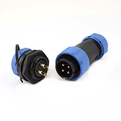 Eonvic Enchufe de aviación, SP21 IP68 de 4 pines, impermeable, conector de cable de aviación, enchufe y enchufe (1)