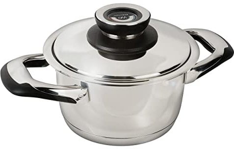 ECOVITAM – Faitout 1,8L Inox 18/10 – Diamètre 16cm – Tous feux – Thermomètre intégré