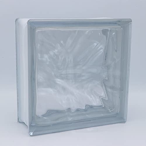 Design Glasbaustein Wolke klar glänzend 19 x 19 x 8 cm - 5 Stück