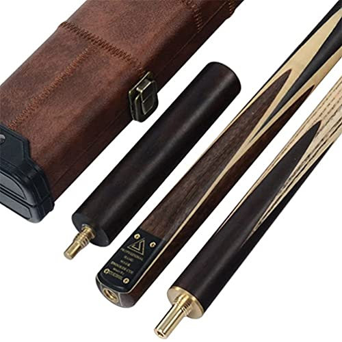 CUESOUL Klassisches Handgefertigtes 57 Zoll 18 Unzen 3/4-Snookerqueue mit Rosenholz-Griffstück und Kunstleder-Etui - 9,5 mm Spitze Snookerqueue-Set(CSSC009)