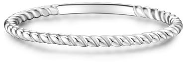 GLANZSTÜCKE MÜNCHEN Damen-Ring Sterling Silber - Steckring gedreht Silberring Vorsteckring Silber 925
