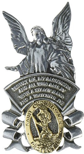 Cathedral Art Abbey & CA Geschenk St. Christophorus Schutzengel Sonnenblende-Clip – Auto- und Automobilzubehör, religiöse Geschenke für Christen oder Katholiken, Charms für Reiseschutz