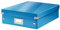 Leitz Click & Store Aufbewahrungsbox mit Deckel Mittel-Groß, Box mit Trennwänden für Zubehör im Büro oder Utensilien im Haushalt, Transportbox aus 85 % recycelter Premium-Hartpappe, Blau, 60580036