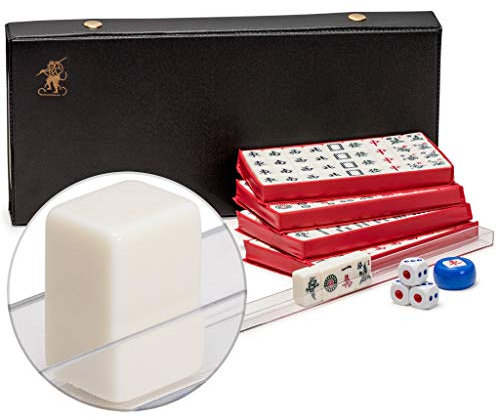 Chinese Mahjong White Tile Travel Set
