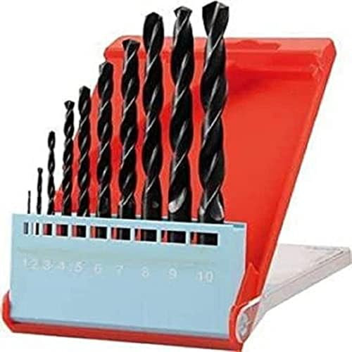 kwb HSS Metallbohrer-Satz – Bohrer-Set, 10-teilig, Ø 1 bis 10, geeignet für Stahl, Grauguss und Hartkunststoffe
