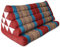 Wilai Kapok Thaikissen, Yogakissen, Massagekissen, Kopfkissen, Tantrakissen, Sitzkissen - rot/blau (Kissen mit Einer Auflage XXL 79x39x46 (81216))