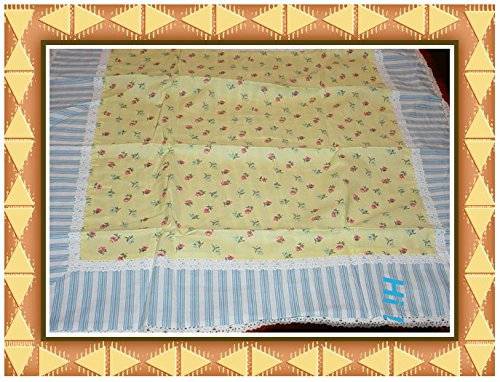 Laura Ashley Lifestyles Blue/White Stripes with Floral European Sham