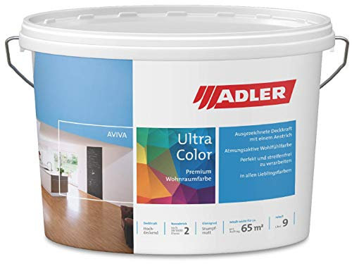 ADLER Ultra-Color Wandfarbe - erstklassige, matte Wand- & Deckenfarbe -Blinder Passagier C12 084/4 hohe Deckkraft, Atmungsaktiv, Lösungsmittelfrei - Orange - 3 l - in 100+ Pastell Farbtönen