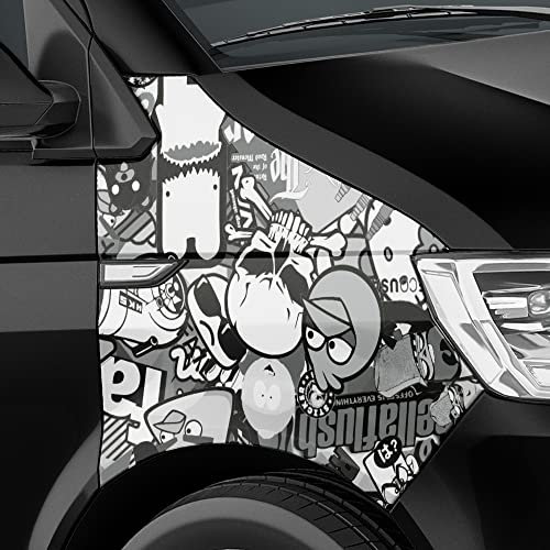 Stickerbomb - Autocollant tous les designs, toutes les tailles Que ce soit brillant ou mat, coloré ou noir/blanc. Autocollant pour voiture sans bulles 3D avec logo Bomb - JDM
