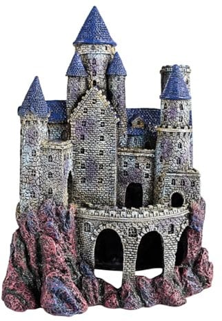Penn-Plax Age-of-Magic Wizard's Castle Aquarium-Dekoration, sicher für Süß- und Salzwasser-Aquarien, groß