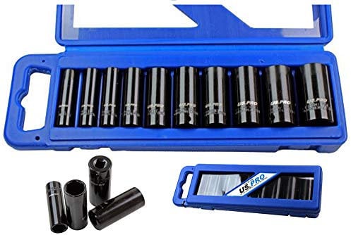 US PRO 10pc 3/8 dr DEEP Impact Socket Set Metric B1680