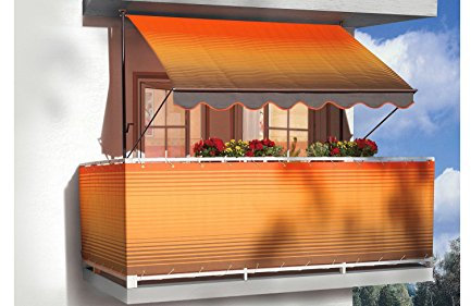 Angerer Freizeitmöbel GmbH Klemmmarkise Exklusiv (400 cm, Orange-Braun Ombré)