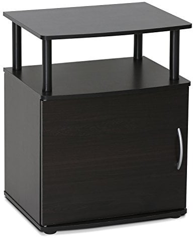 Furinno Jaya Utility design Table d'Appoint, Noir, Bois dense, One Size