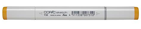 Copic Sketch Coloured Marker Pen - (Y-38) Honey, For Art & Crafts, Colouring, Graphics, Highlighter, Design, Anime, Professional & Beginners, Art Supplies & Colouring Books