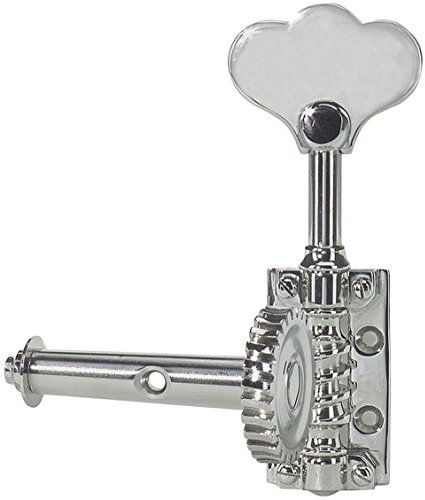 Rubner 140-117-5 Bass-Einzelmechanik, Mechanik für Kontrabass einzeln, Französische Form 4/4-3/4, 5-saitig, vernickelt, Made in Germany
