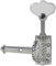 Rubner 140-117-5 Bass-Einzelmechanik, Mechanik für Kontrabass einzeln, Französische Form 4/4-3/4, 5-saitig, vernickelt, Made in Germany