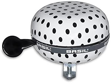 Basil Fahrradklingel Big Bell Polkadot, White/Black, 80 mm