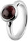 Nenalina Ring Silber 925 Damen Silberring Damenring mit 8 mm rundem Granat Cabochon