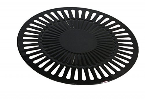 amara-global Grillaufsatz BBQ Grillplatte für Gaskocher Tischgrill Gasgrill 32cm