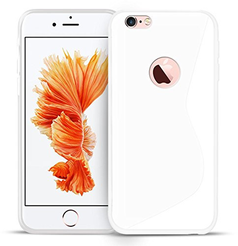 Conie SC1274 S Line Case Kompatibel mit iPhone 4 / 4S, TPU Smartphone Hülle Transparent Matt rutschfeste Oberfläche für iPhone 4s Rückseite Design Weiss