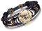 Infinite U Geflochtenes Retro-Armband, mehrreihig, die zwölf Sternzeichen, Steinbock, aus Legierung und Leder, Dunkelbraun, für Damen und Herren, One Size, Leder, Ohne Stein