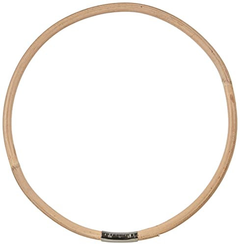 Rayher Bambus Ring, 20 cm ø, Taschengriff Bambus, 1 Stück, Ring aus Bambusholz, Blumenring, Makramee Ring, Traumfänger Ring, Hoops, Holzring zum Basteln, DIY-Dekorationen, 6402300