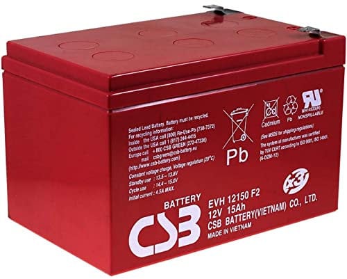Batterie plomb CSB EVH12150 12V 15Ah cycle stable
