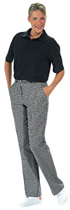 Leiber Da. Kochhose schwarz/Weiss