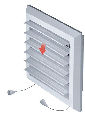 Lüftungsgitter Abschlussgitter Insektenschutz 14x14 cm Jalousie Ventilator T37