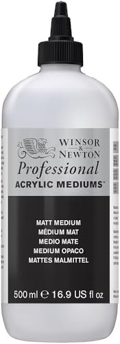 Winsor & Newton 3050936 Mattes Malmittel, Verbessert den Farbfluss von Acrylfarben - 500 ml Flasche