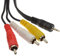 kenable 2.5mm Jack to 3 RCA Phonos 4 pole AV out/TV Cable/Lead 3m [3 metres]