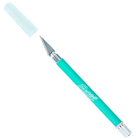 Excel K18 Grip-On Knife w/Safety Cap Carded - Green