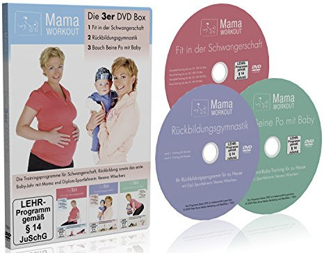 MamaWorkout - Die 3er DVD Box zum Sparpreis ++ 1. Fit in der Schwangerschaft ++ 2. Rückbildungsgymnastik ++ 3. Bauch Beine Po mit Baby