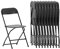 Flash Furniture Juego de 10 sillas plegables, marco de acero y plástico, negro, 45,72 x 44,45 x 80,01 cm