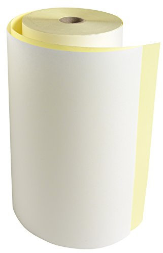 Exacompta 52122E 6er Pack Telex Rollen, 2-lagig, Breite: 210mm, Länge 70m, Durchmesser Kern 25mm, 57g/m²,chemisch reagierend, selbstdurchschreibend, weiß/gelb für Telex, TELeprinter Exchange