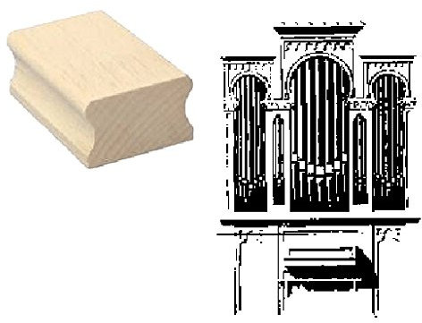 Stempel Holzstempel Motivstempel « ORGEL » Scrapbooking - Embossing Christ Gotteshaus Christentum Kirche