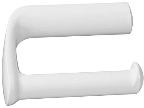 Bisk Athena Toilettenpapierhalter ohne Abdeckung, Kunststoff, weiß, 14,5 x 8 x 9 cm