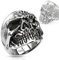 Autiga Totenkopf Terminator Ring Cyborg Herren Edelstahl Biker Gothic Massiv Silber 67 - Ø 21,39 mm